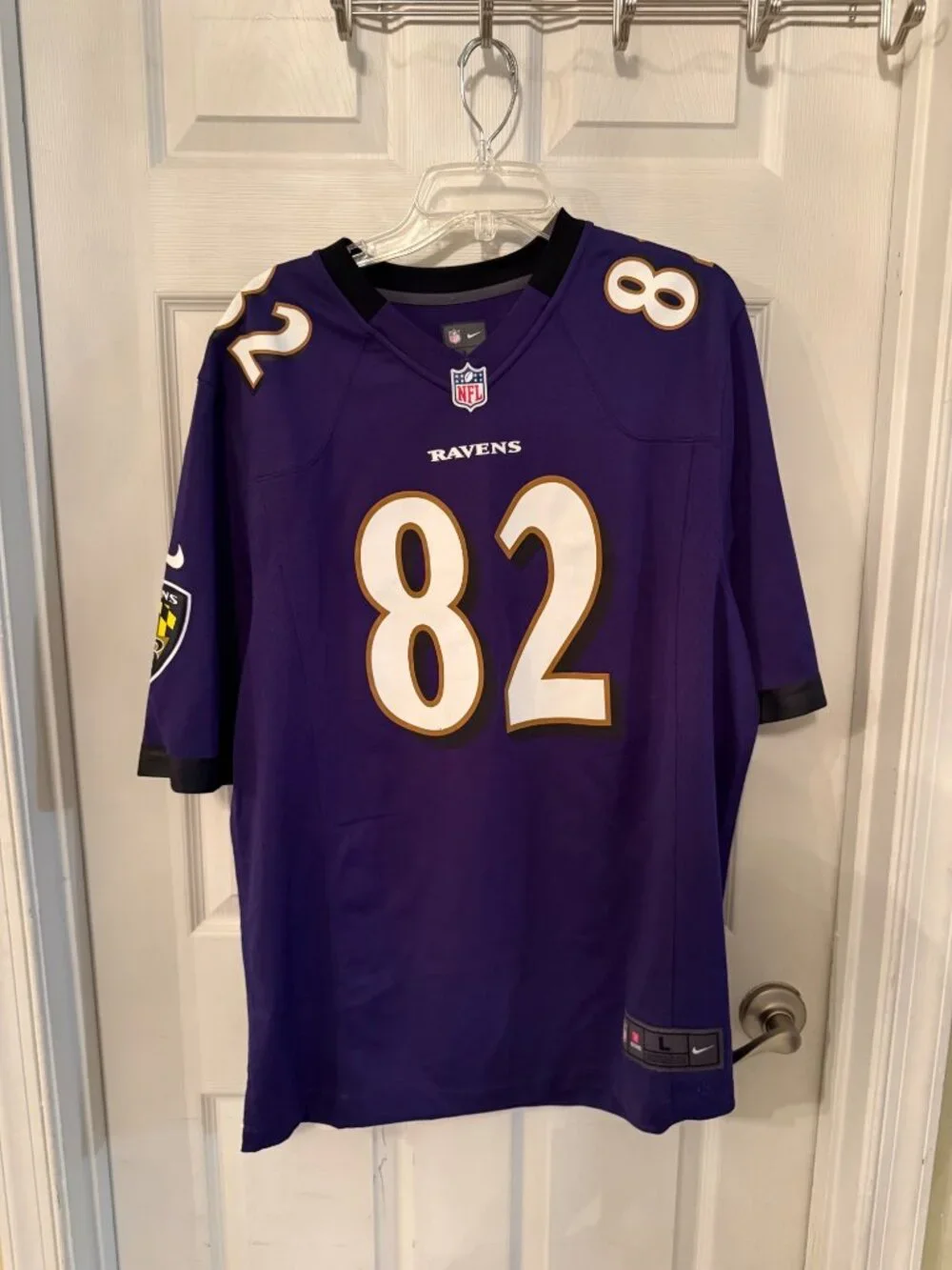 Nike Baltimore Ravens Torrey Smith # 82 Purple Home Jersey Size Men's Large - Picture 1 of 6